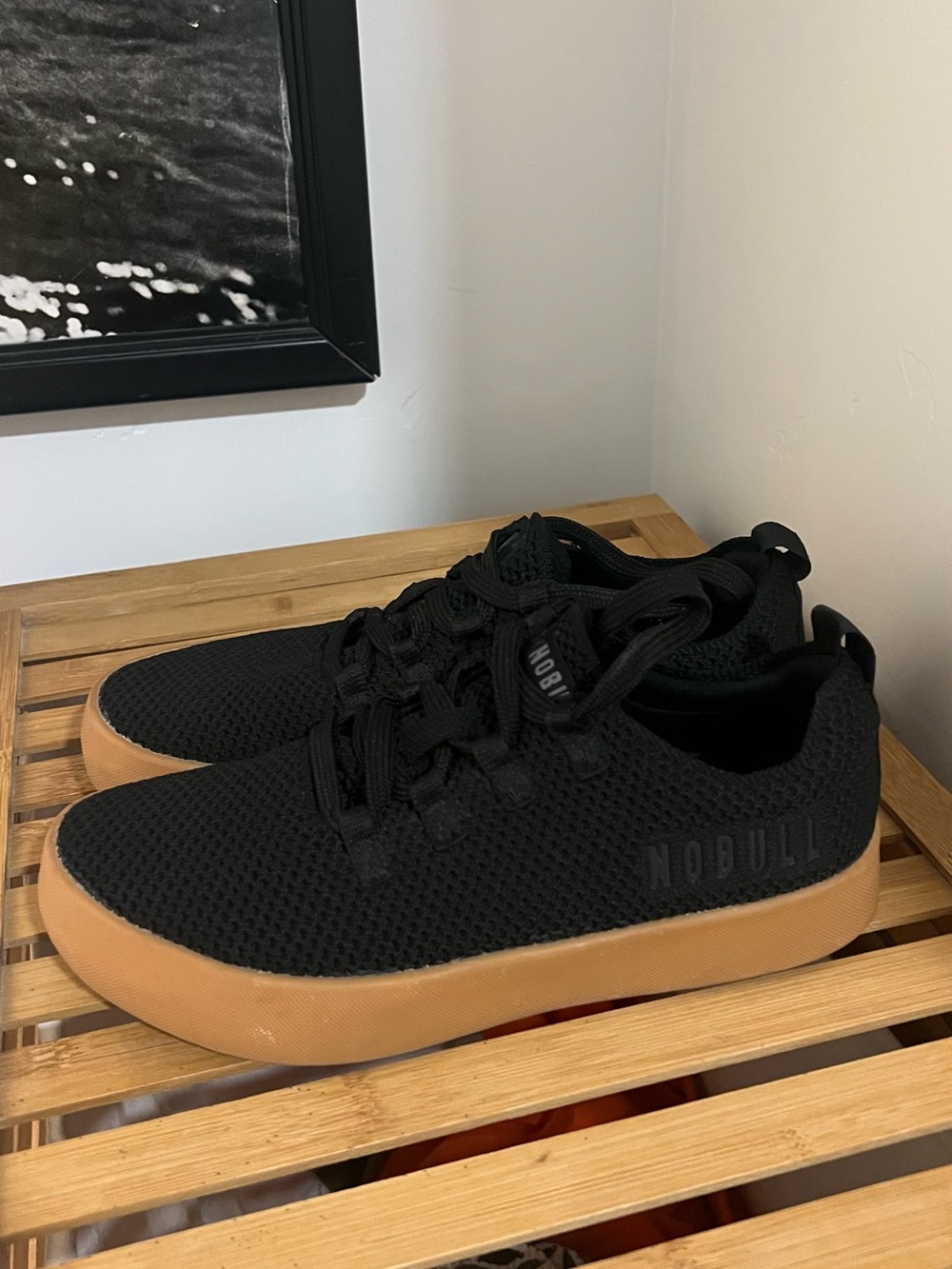NOBULL Black Knit Sneakers with Gum Sole